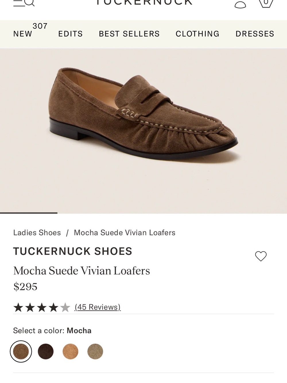 Tuckernuck Mocha Suede Vivian Loafers NWT Size 8.5